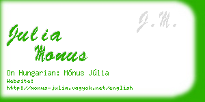 julia monus business card