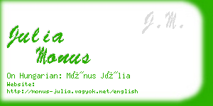 julia monus business card